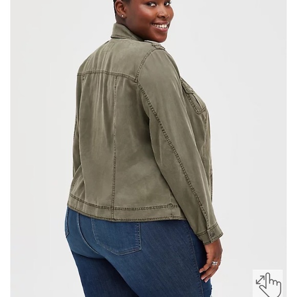 Torrid Size 3 Olive Tencel Bomber Jacket. NWT - Picture 3 of 4